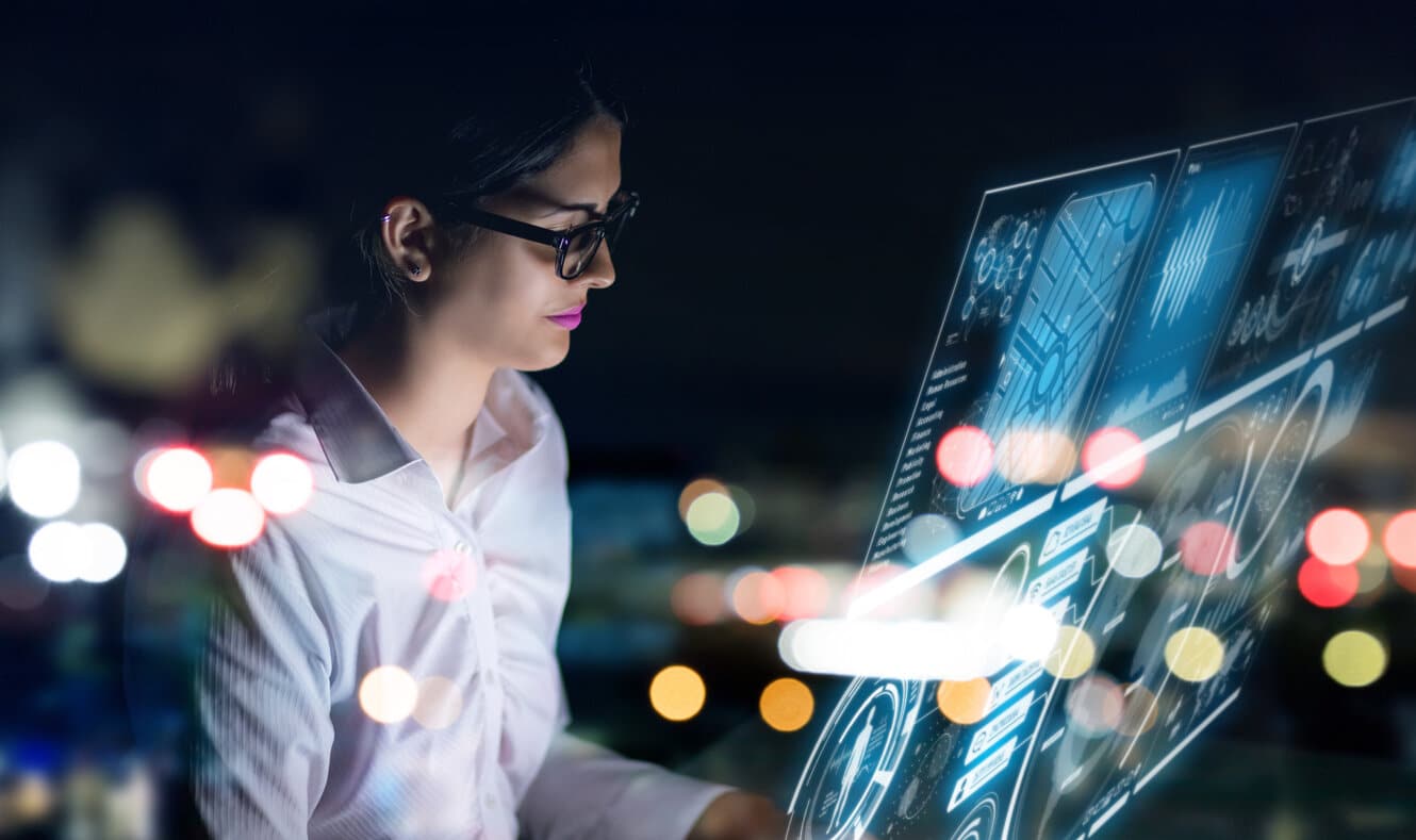 Women typing on laptop